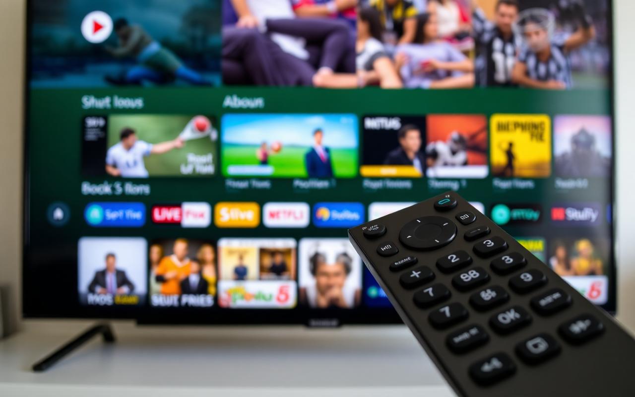 IPTV remote and channel grid